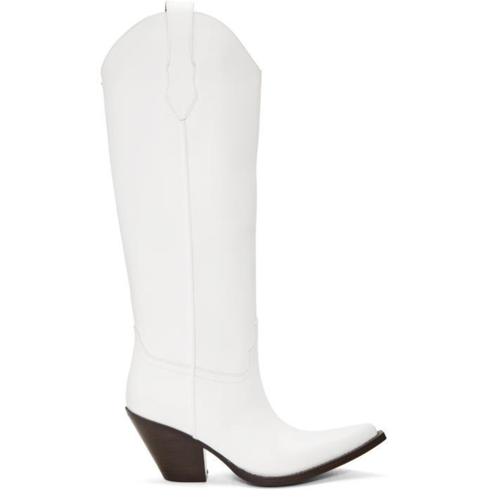 Maison Margiela MEXAS BOOTS IN WHITE suede